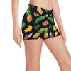 Tropical Fruits Pattern Print Design TF03 Yoga Shorts