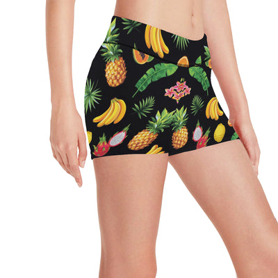 Tropical Fruits Pattern Print Design TF03 Yoga Shorts