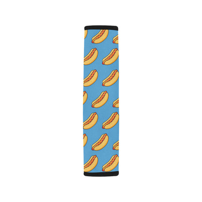 Hot Dog Pattern Print Design 02 Car Seat Belt Cover