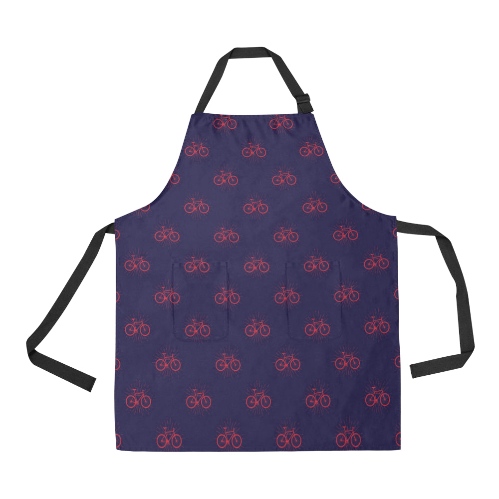 Bicycle Pattern Print Design 01 Apron with Pocket