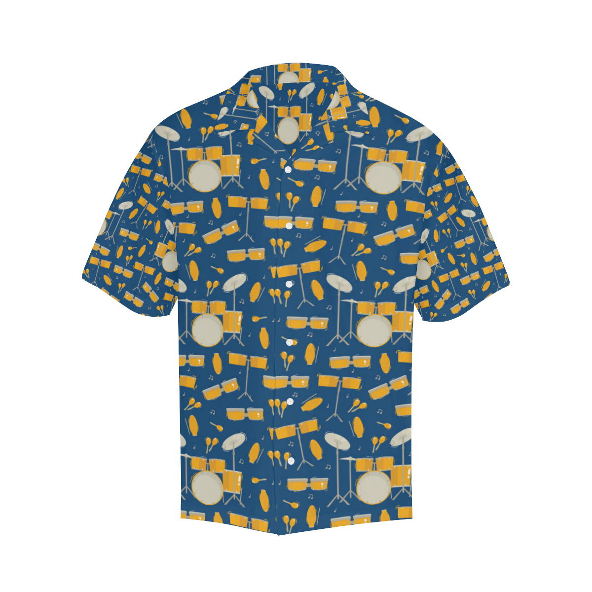 Drum Set Pattern Print Design 03 Men's Hawaiian Shirt