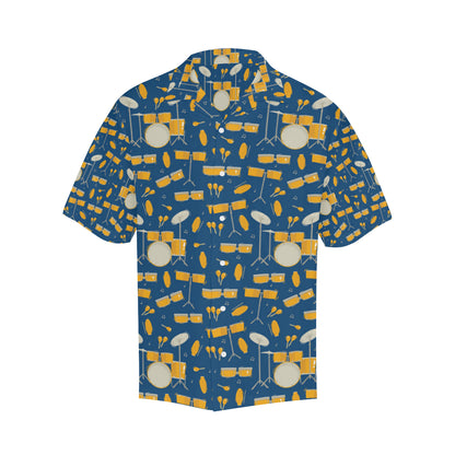Drum Set Pattern Print Design 03 Men's Hawaiian Shirt