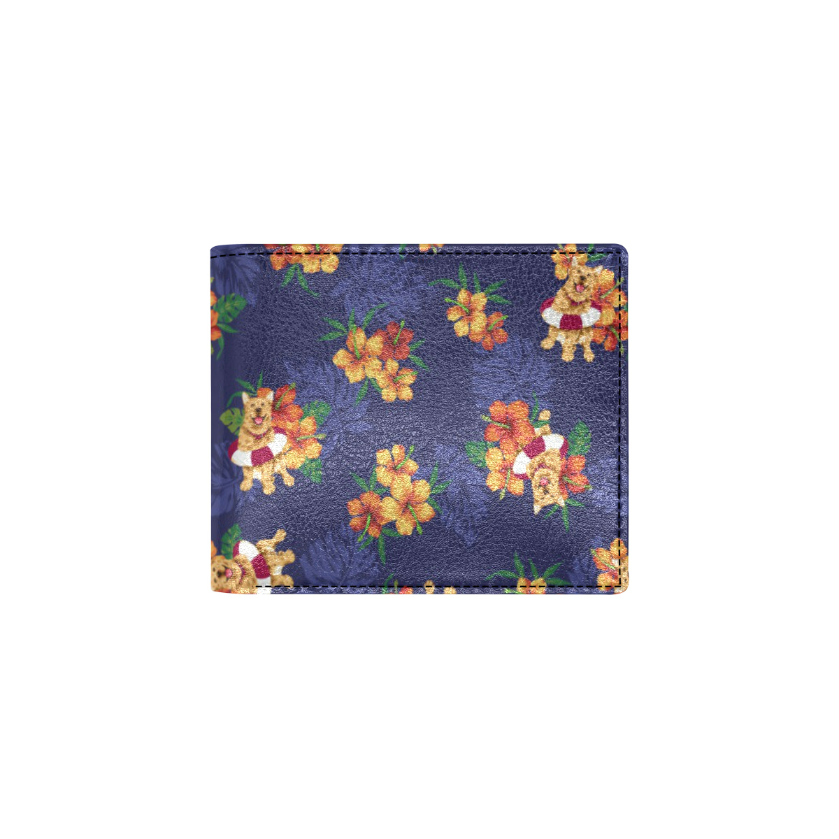 Hawaiian Themed Pattern Print Design H02 Men's ID Card Wallet