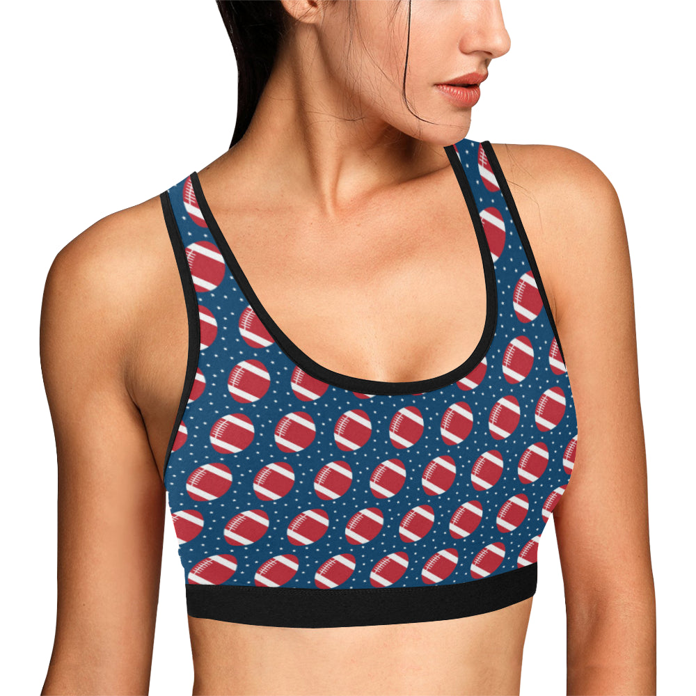 American Football Star Design Pattern Sports Bra