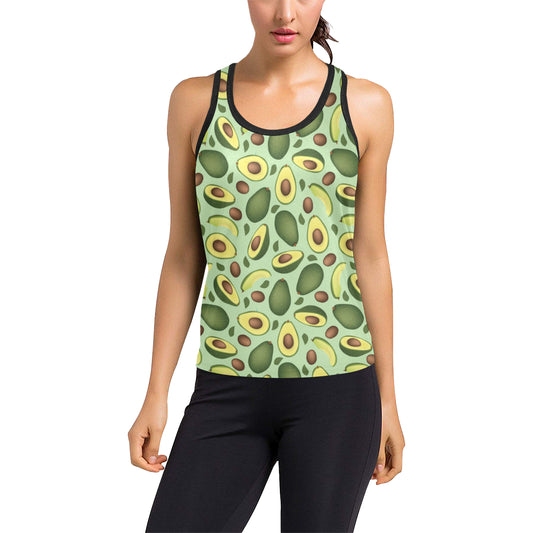 Avocado Pattern Print Design AC01 Women's Racerback Tank Top