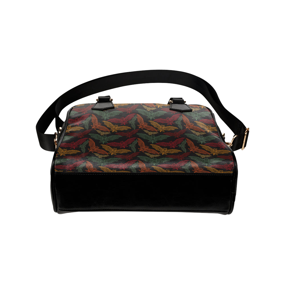 Bat Tribal Pattern Print Design 03 Shoulder Handbag