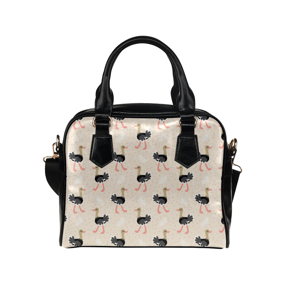 Ostrich Pattern Print Design 02 Shoulder Handbag