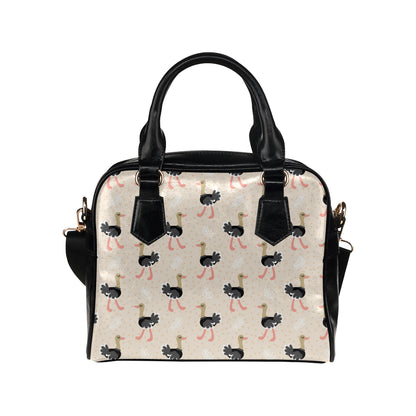 Ostrich Pattern Print Design 02 Shoulder Handbag