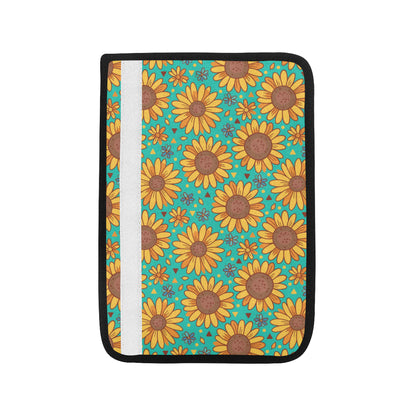 Sunflower Pattern Print Design SF013 Car Seat Belt Cover