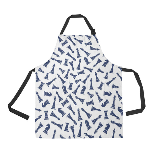 Chess Pattern Print Design 03 Apron with Pocket