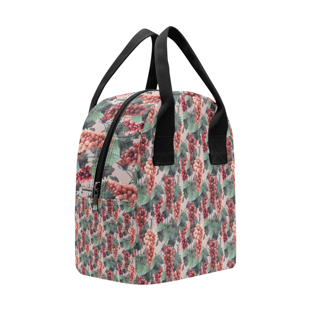 Grape Pattern Print Design GP01 Insulated Lunch Bag
