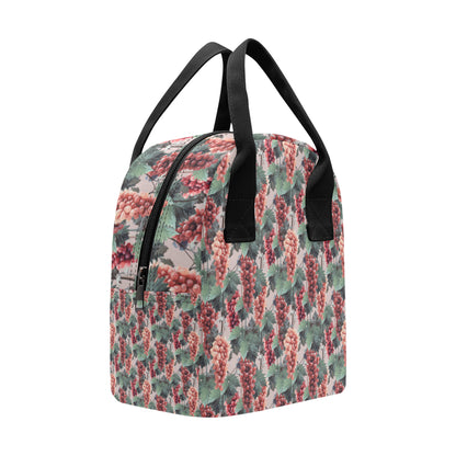 Grape Pattern Print Design GP01 Insulated Lunch Bag