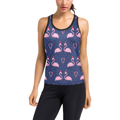 Flamingo Christmas Women's Racerback Tank Top