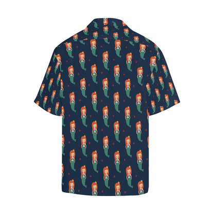 Mermaid Girl Pattern Print Design 01 Men's Hawaiian Shirt