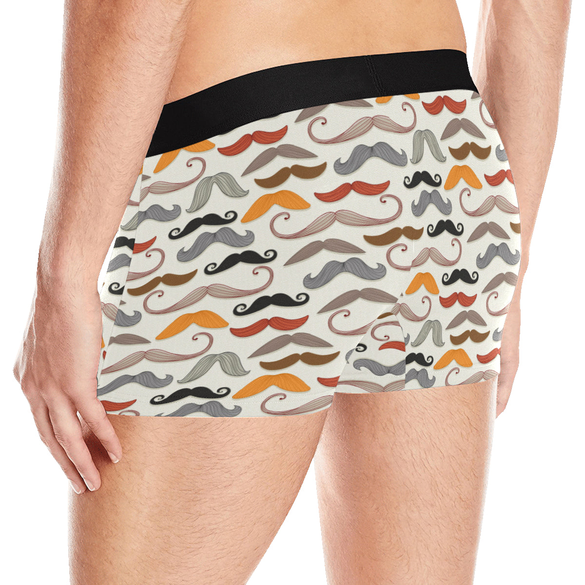 Mustache Pattern Print Design A02 Men's Boxer Briefs