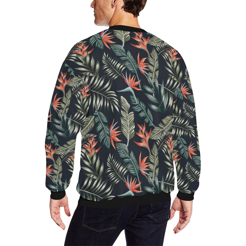 Bird Of Paradise Pattern Print Design BOP02 Men Long Sleeve Sweatshirt