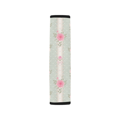 Rose Pattern Print Design RO016 Car Seat Belt Cover