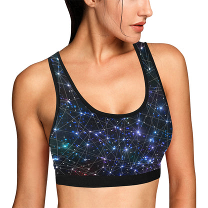 Cosmic Pattern Print Design 01 Sports Bra
