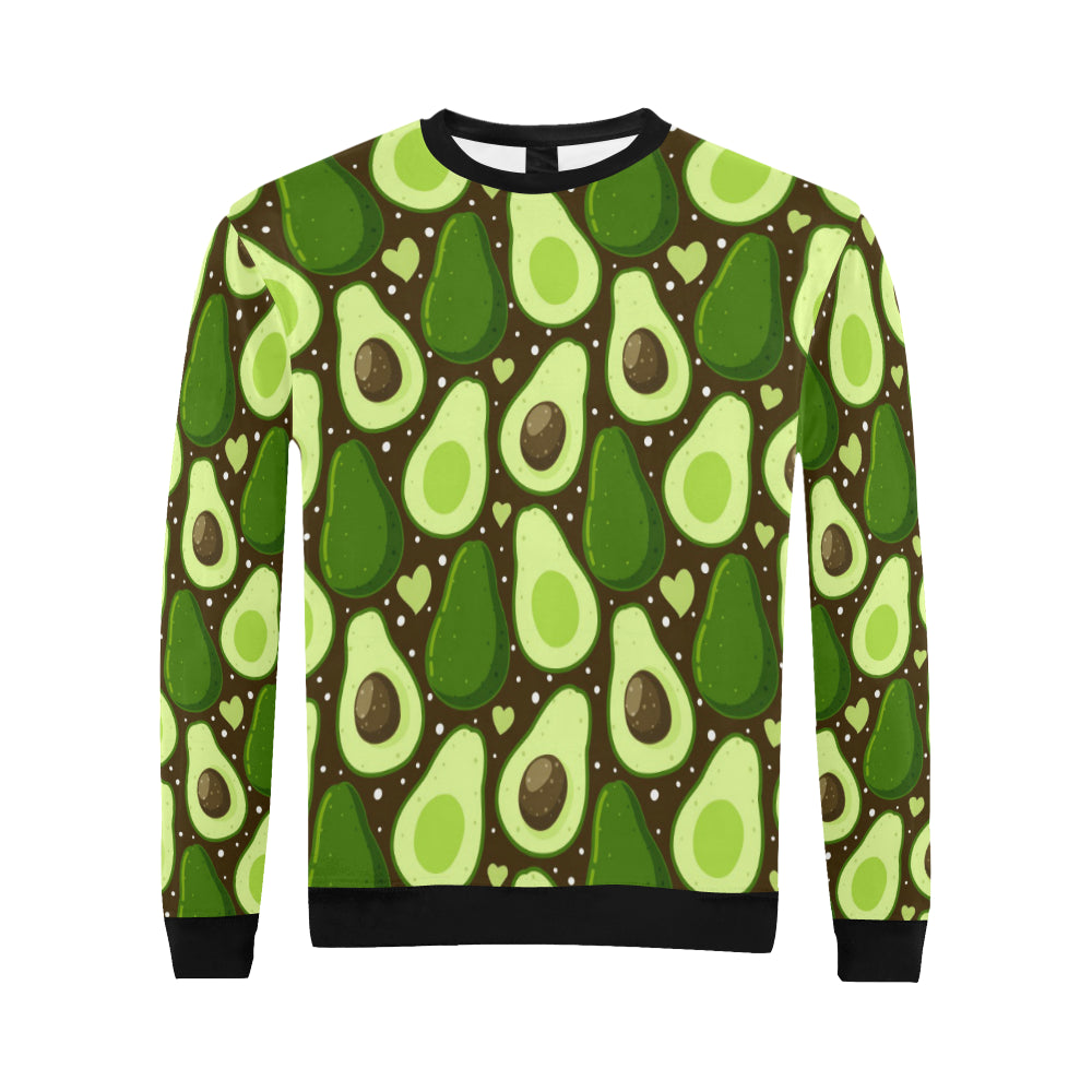 Avocado Pattern Print Design AC04 Men Long Sleeve Sweatshirt