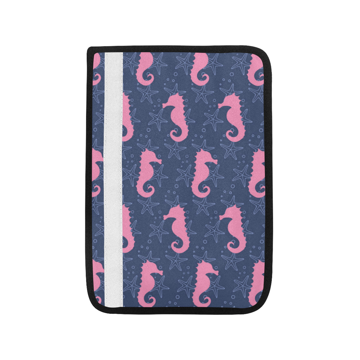 SeaHorse Pink Pattern Print Design 02 Car Seat Belt Cover