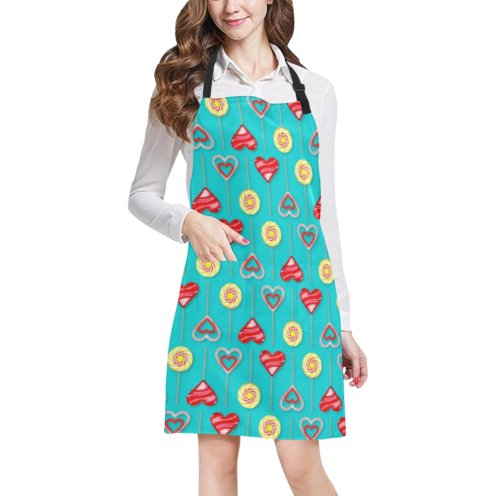 Lollipop Pattern Print Design LL06 Apron with Pocket