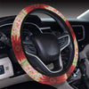 Gerberas Pattern Print Design GB07 Steering Wheel Cover with Elastic Edge
