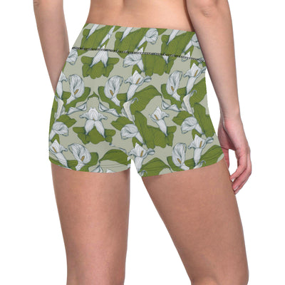 Lily Pattern Print Design LY08 Yoga Shorts