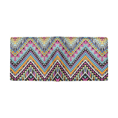 Multicolor zigzag Tribal Aztec Men's ID Card Wallet