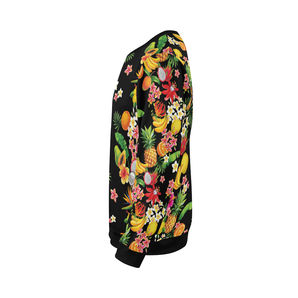 Tropical Fruits Pattern Print Design TF02 Men Long Sleeve Sweatshirt