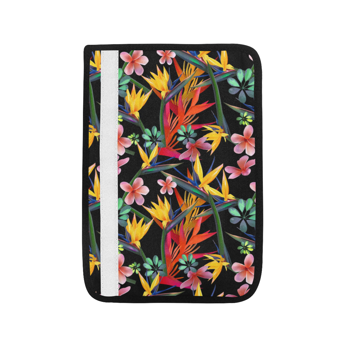 Tropical Flower Pattern Print Design TF015 Car Seat Belt Cover