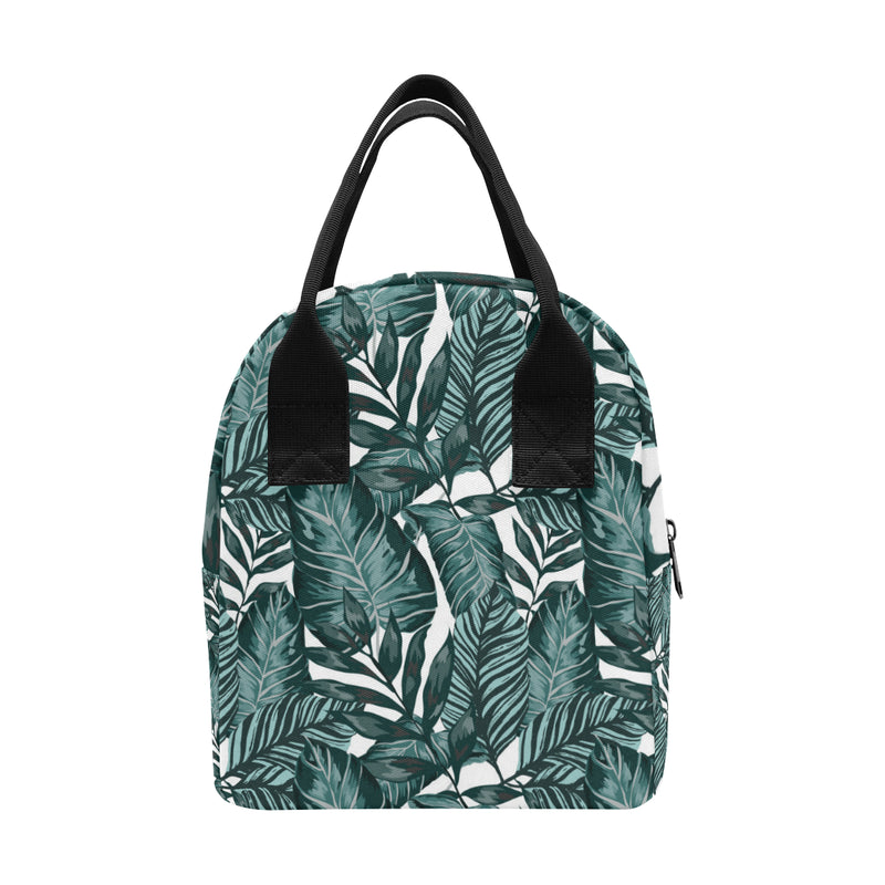 Tropical Palm Leaves Pattern Insulated Lunch Bag