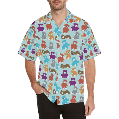 Bear Cute Pattern Print Design 03 Men's Hawaiian Shirt