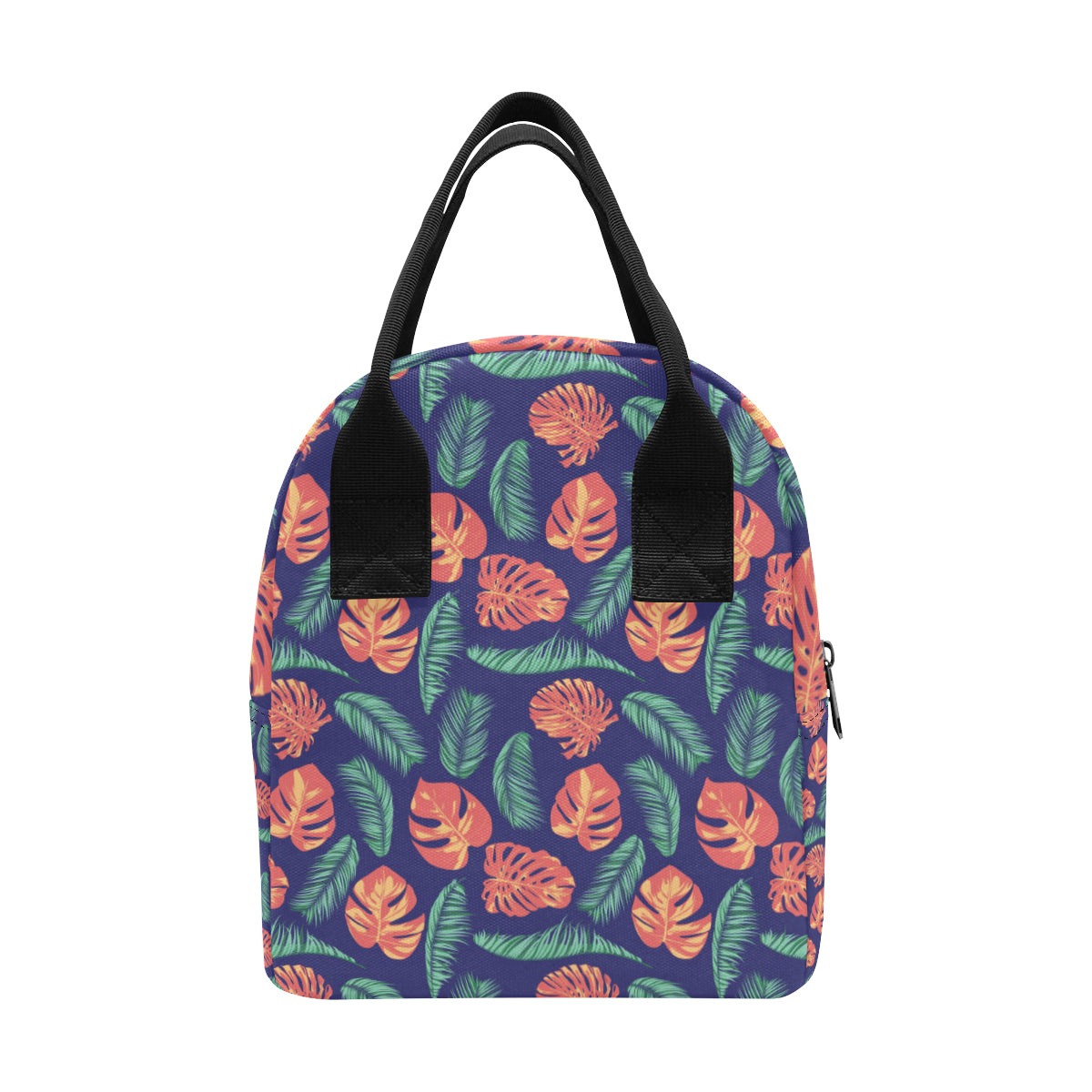 Palm Leaves Pattern Print Design PL011 Insulated Lunch Bag