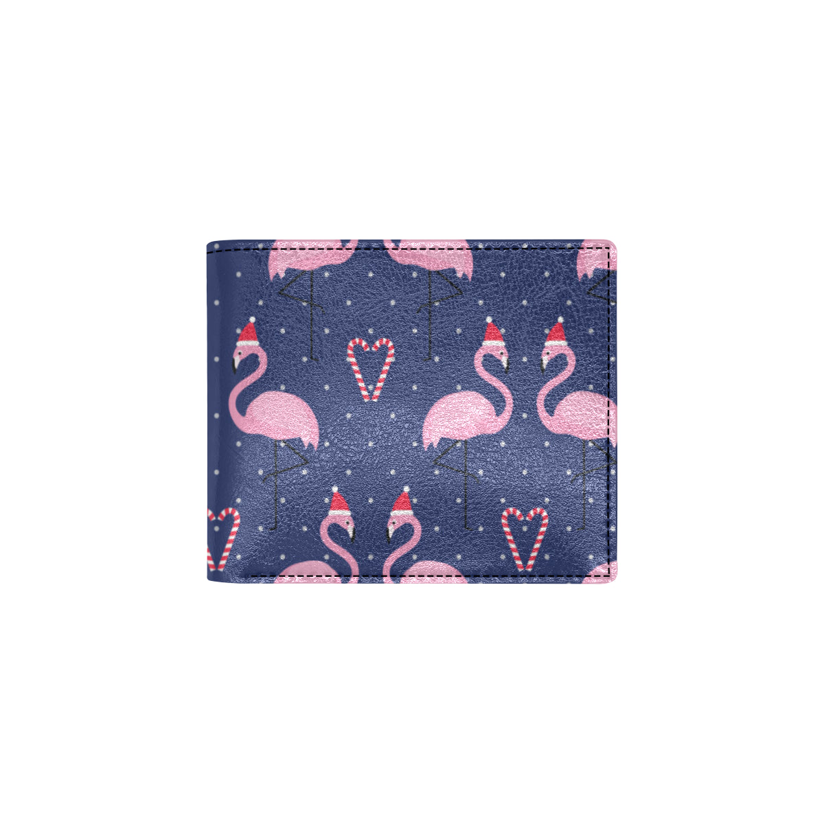 Flamingo Christmas Men's ID Card Wallet