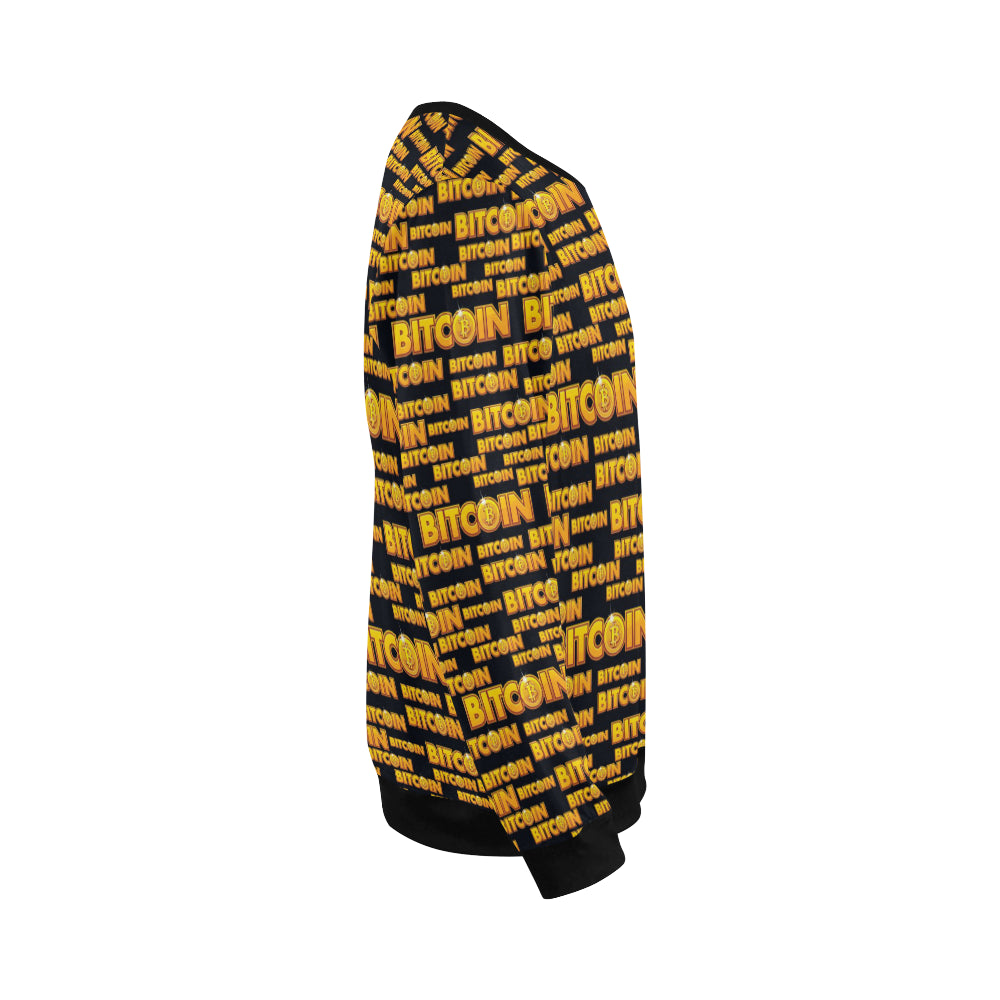 Bitcoin Pattern Print Design DO03 Men Long Sleeve Sweatshirt