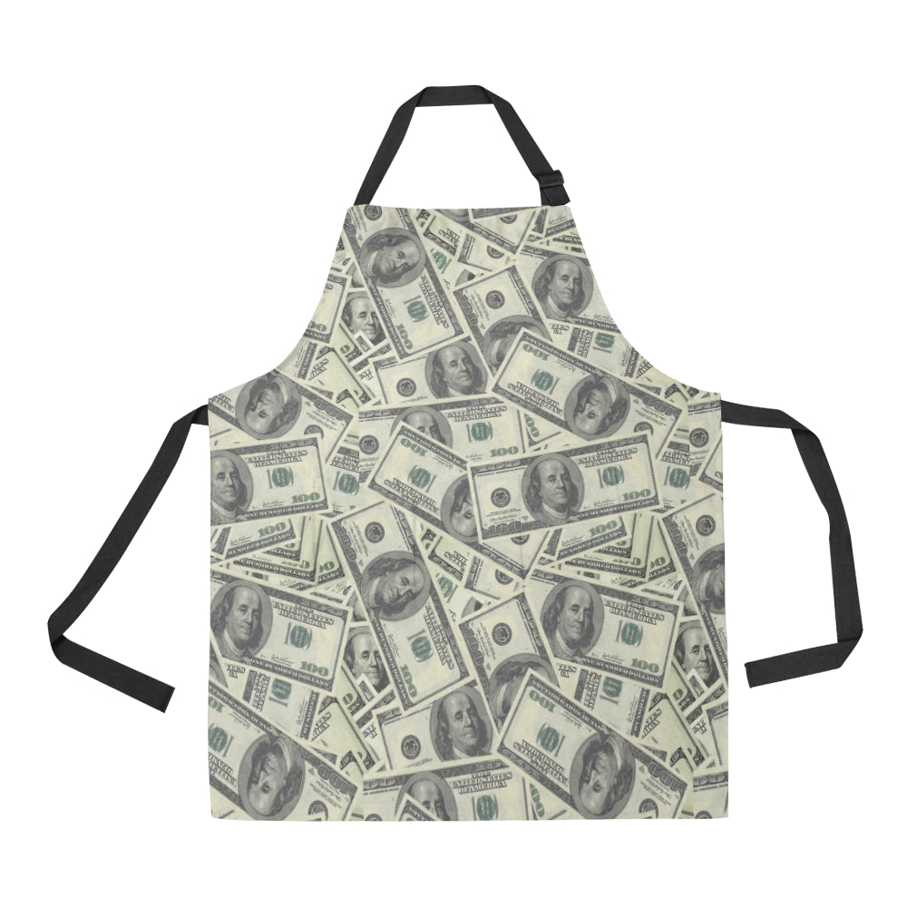 Dollar Pattern Print Design DO02 Apron with Pocket