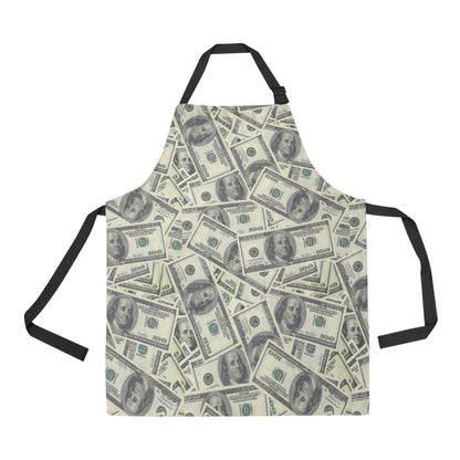 Dollar Pattern Print Design DO02 Apron with Pocket