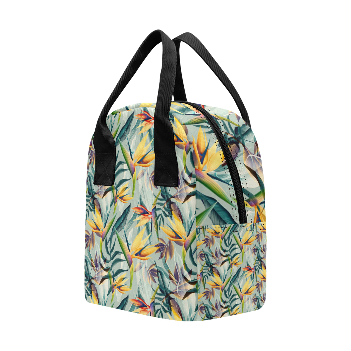 Tropical Flower Pattern Print Design TF022 Insulated Lunch Bag