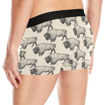 Bison Pattern Print Design 02 Men's Boxer Briefs