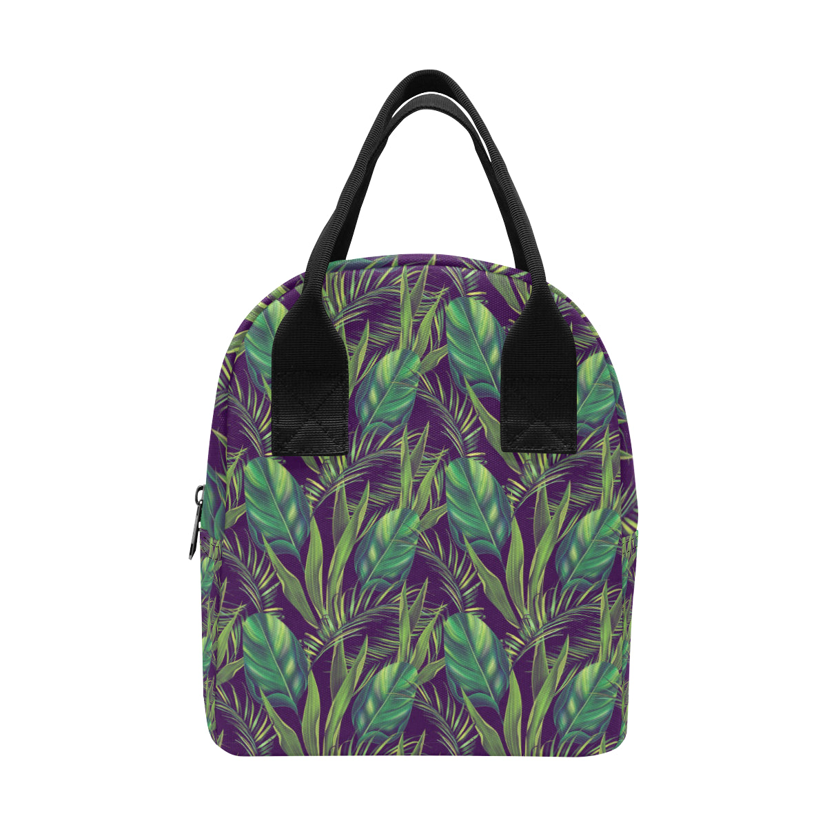 Palm Leaves Pattern Print Design PL03 Insulated Lunch Bag