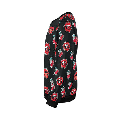 Cherry Pattern Print Design CH04 Men Long Sleeve Sweatshirt