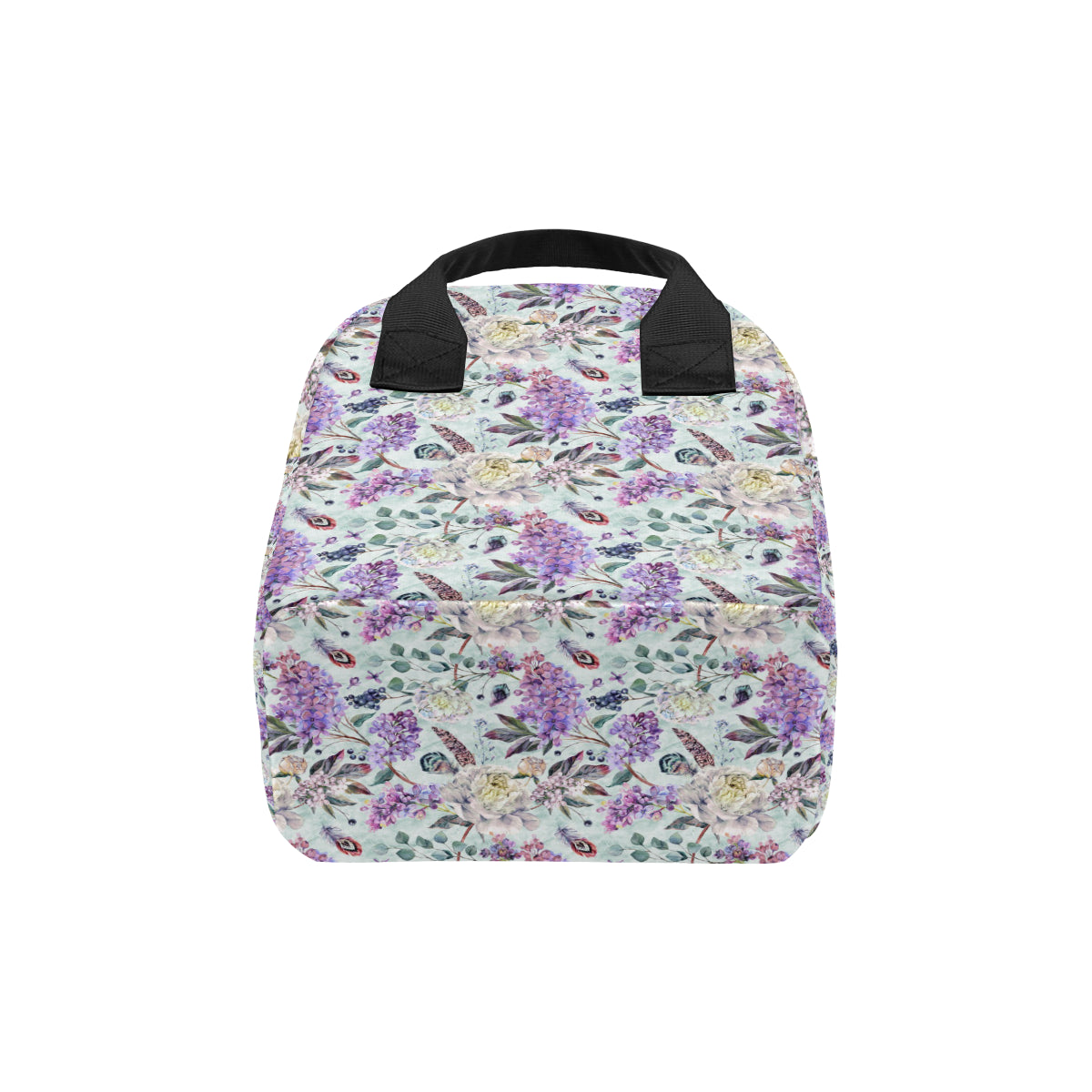 Lilac Pattern Print Design LI06 Insulated Lunch Bag