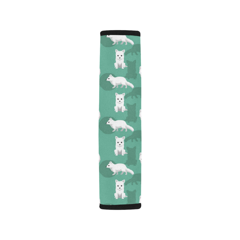 Arctic Fox Pattern Print Design Car Seat Belt Cover