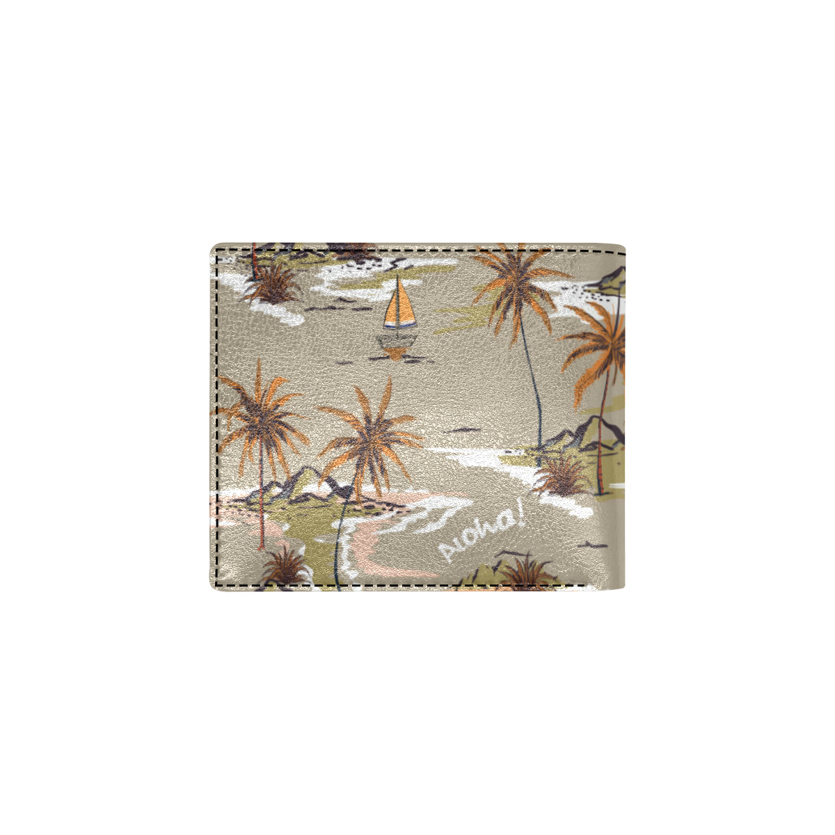 Pacific island Pattern Print Design A05 Men's ID Card Wallet