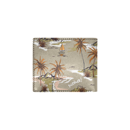 Pacific island Pattern Print Design A05 Men's ID Card Wallet