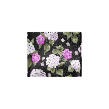 Hydrangea Pattern Print Design HD011 Men's ID Card Wallet