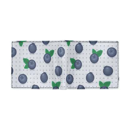 Blueberry Pattern Print Design BB02 Men's ID Card Wallet