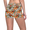 Lisianthus Pattern Print Design LT04 Yoga Shorts