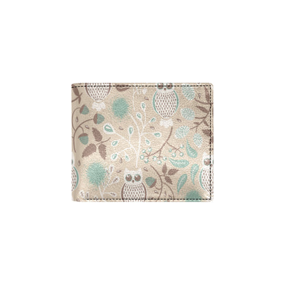 Owl Pattern Print Design A02 Men's ID Card Wallet