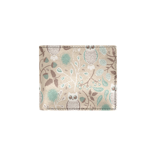 Owl Pattern Print Design A02 Men's ID Card Wallet